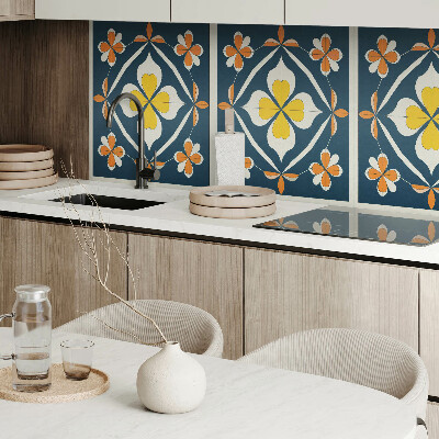 Obdĺžnikový stenový panel Kvetinová symetria v harmonickom usporiadaní