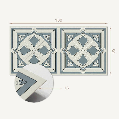 Samolepiaci panel na stenu Kvetinový motív na keramike