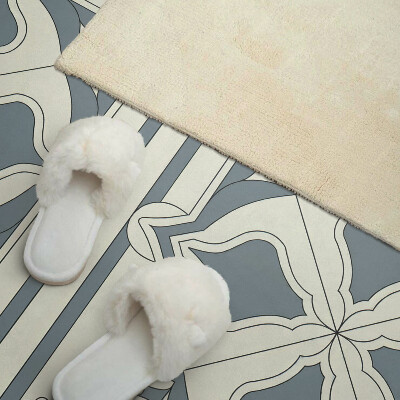 Samolepiaci panel na stenu Kvetinový motív na keramike