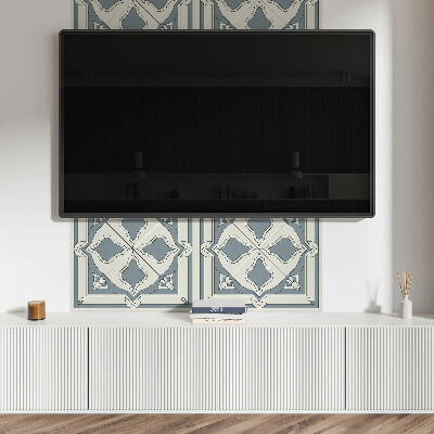 Samolepiaci panel na stenu Kvetinový motív na keramike