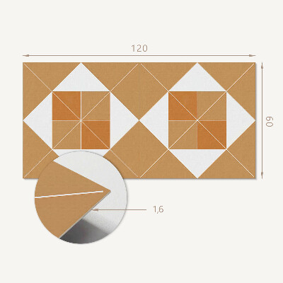 Obdĺžnikový panel na stenu Abstraktná geometria vo farbách