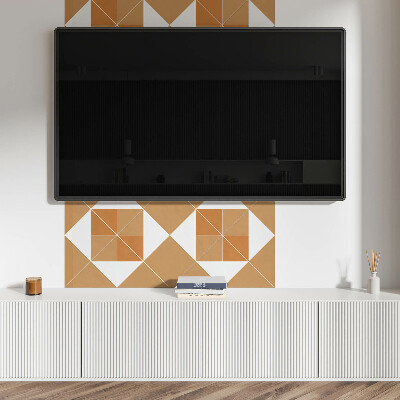 Obdĺžnikový panel na stenu Abstraktná geometria vo farbách