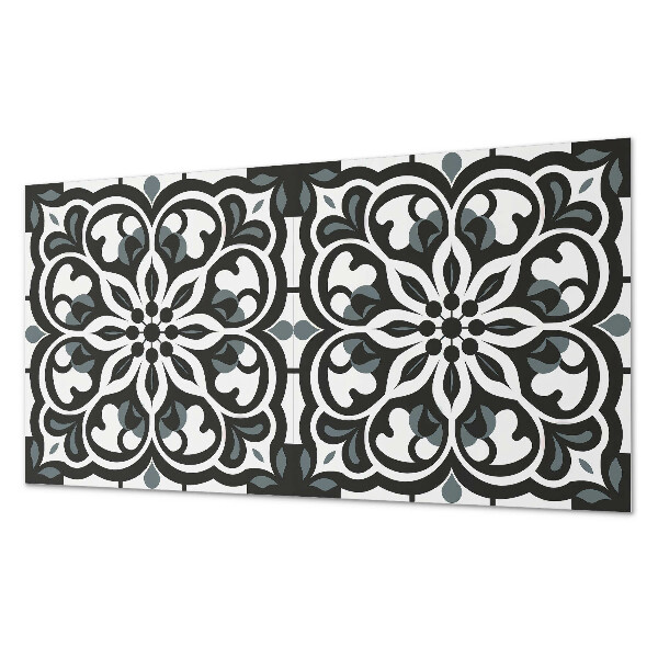 Obdĺžnikový stenový panel Kvetinový motív s ozdobnými prvkami