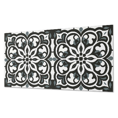 Obdĺžnikový stenový panel Kvetinový motív s ozdobnými prvkami