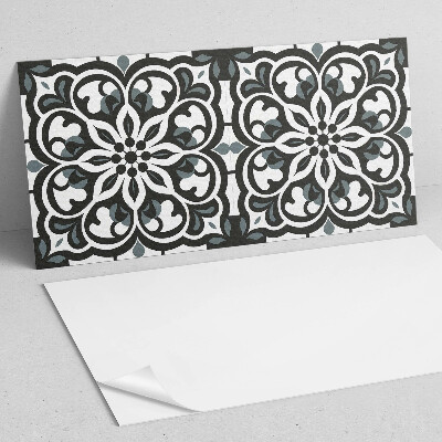 Obdĺžnikový stenový panel Kvetinový motív s ozdobnými prvkami