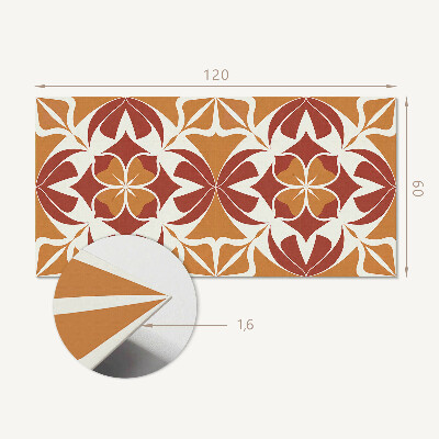 Samolepiaci panel na stenu Rastlinný motív v symetrickom usporiadaní