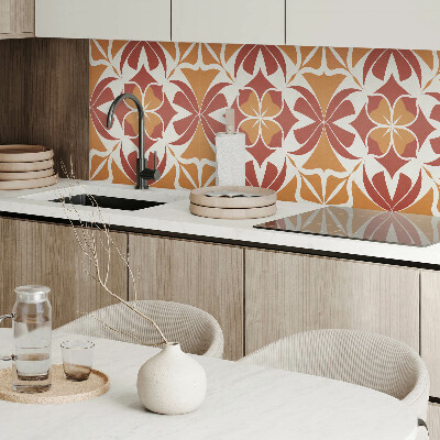 Samolepiaci panel na stenu Rastlinný motív v symetrickom usporiadaní