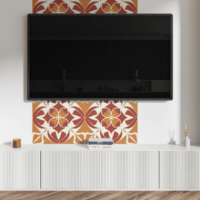 Samolepiaci panel na stenu Rastlinný motív v symetrickom usporiadaní