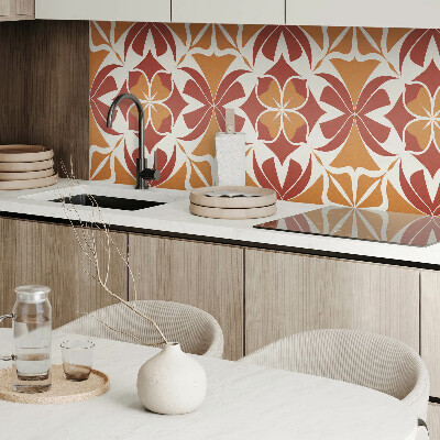 Samolepiaci panel na stenu Rastlinný motív v symetrickom usporiadaní