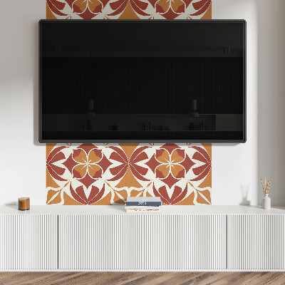 Samolepiaci panel na stenu Rastlinný motív v symetrickom usporiadaní