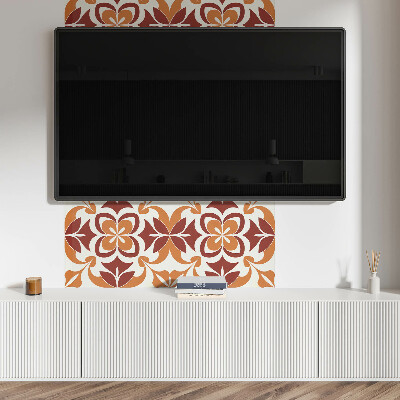 Obdĺžnikový panel na stenu Kvetinový motív so zelenými listami