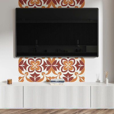 Obdĺžnikový panel na stenu Kvetinový motív so zelenými listami