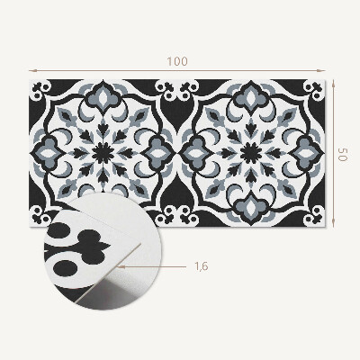 Samolepiaci panel na stenu Kvetinový motív s ozdobnými detailmi