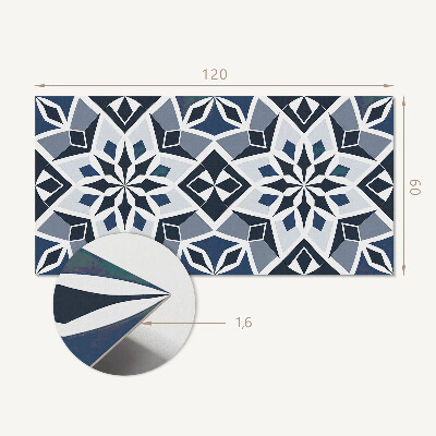 Obdĺžnikový stenový panel Kvetinová geometria v modernom štýle