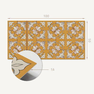 Obdĺžnikový panel na stenu Kvetinová mozaika vo farbách