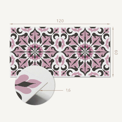 Samolepiaci panel na stenu Rastlinná symetria v elegantnom štýle