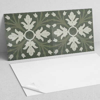 Obdĺžnikový panel na stenu Rastlinný motív na dlažbe