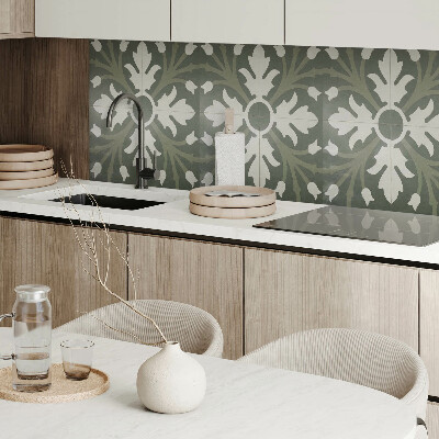 Obdĺžnikový panel na stenu Rastlinný motív na dlažbe