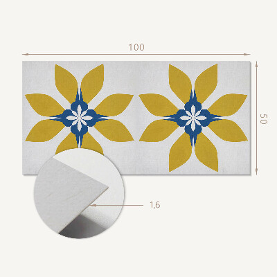 Obdĺžnikový panel na stenu Kvetinový motív s listami