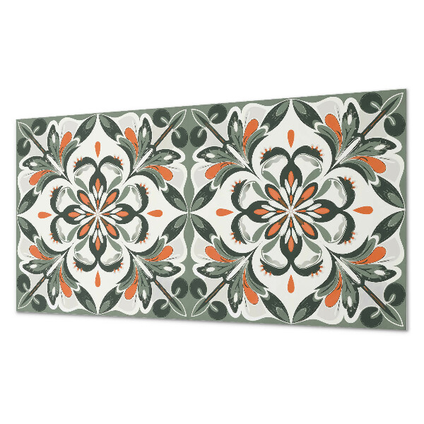 Samolepiaci panel na stenu Kvetinový motív so zelenými listami