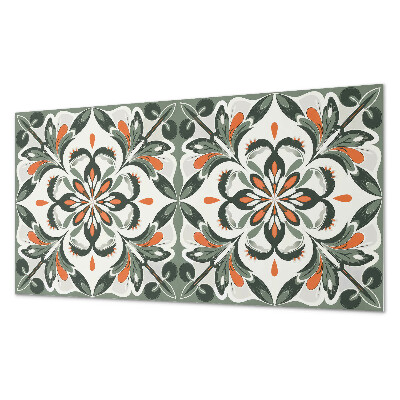 Samolepiaci panel na stenu Kvetinový motív so zelenými listami