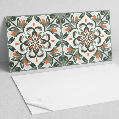 Samolepiaci panel na stenu Kvetinový motív so zelenými listami