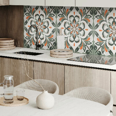 Samolepiaci panel na stenu Kvetinový motív so zelenými listami