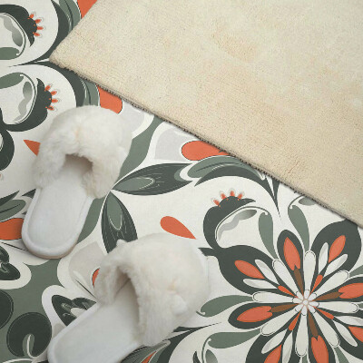 Samolepiaci panel na stenu Kvetinový motív so zelenými listami