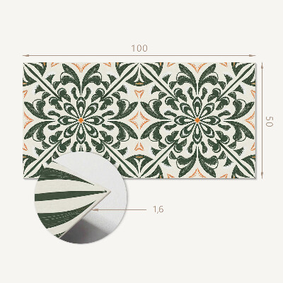 Obdĺžnikový panel na stenu Kvetinový motív s listami