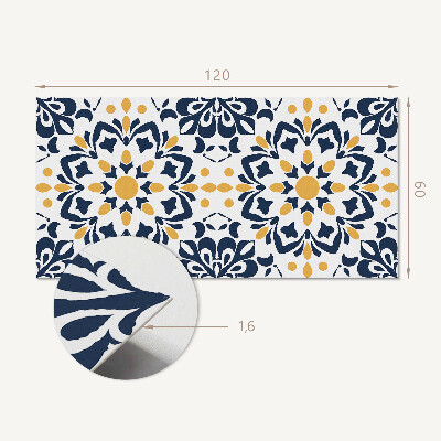 Samolepiaci panel na stenu Kvetinová mandala v umeleckom štýle