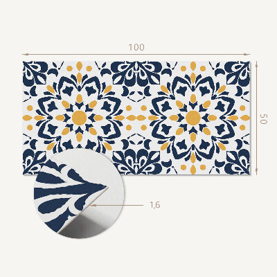 Samolepiaci panel na stenu Kvetinová mandala v umeleckom štýle