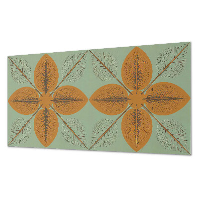 Obdĺžnikový panel na stenu Symetrické listové motívy
