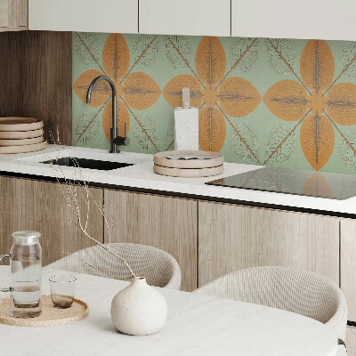 Obdĺžnikový panel na stenu Symetrické listové motívy