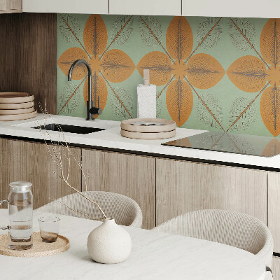 Obdĺžnikový panel na stenu Symetrické listové motívy