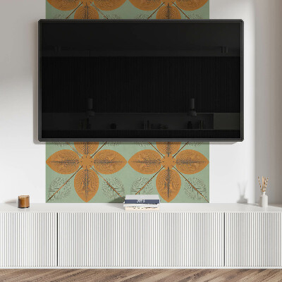 Obdĺžnikový panel na stenu Symetrické listové motívy