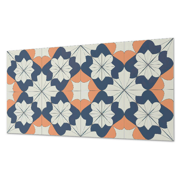 Obdĺžnikový stenový panel Kvetinový geometrický motív