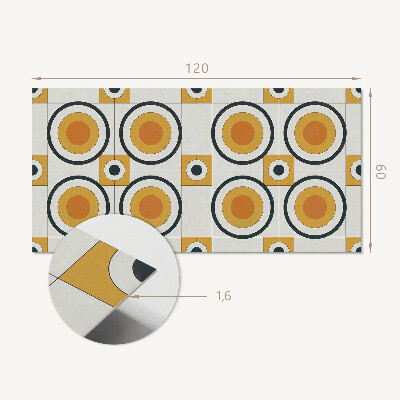 Obdĺžnikový panel na stenu Vzor kruhov a štvorcov v geometrii