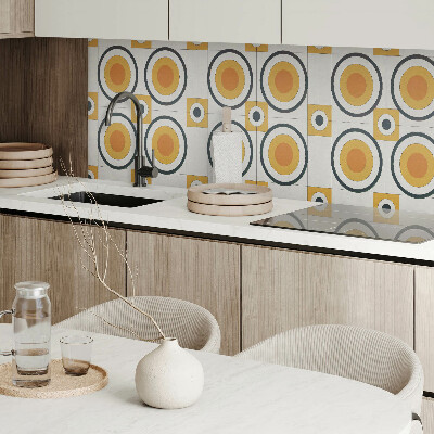 Obdĺžnikový panel na stenu Vzor kruhov a štvorcov v geometrii