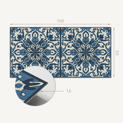 Obdĺžnikový panel na stenu Kvetinový vzor so zelenými listami