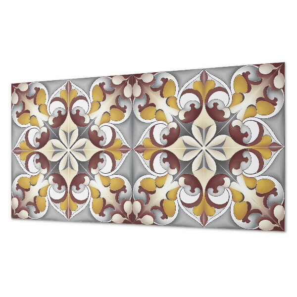 Obdĺžnikový stenový panel Kvetinová mozaika v umeleckom štýle