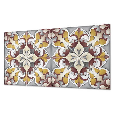 Obdĺžnikový stenový panel Kvetinová mozaika v umeleckom štýle
