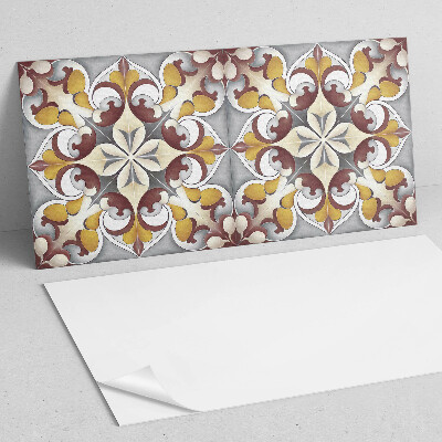 Obdĺžnikový stenový panel Kvetinová mozaika v umeleckom štýle