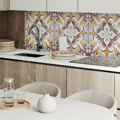 Obdĺžnikový stenový panel Kvetinová mozaika v umeleckom štýle