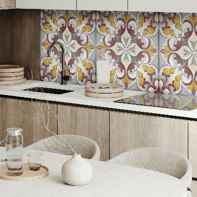 Obdĺžnikový stenový panel Kvetinová mozaika v umeleckom štýle