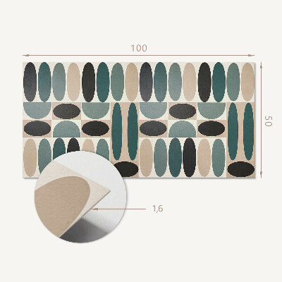Obdĺžnikový panel na stenu Oválne tvary v atraktívnej forme