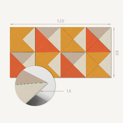 Samolepiaci panel na stenu Trojuholníkové vzory v harmonickom usporiadaní