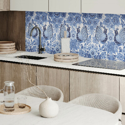 Obdĺžnikový panel na stenu Motív vtákov a kvetov