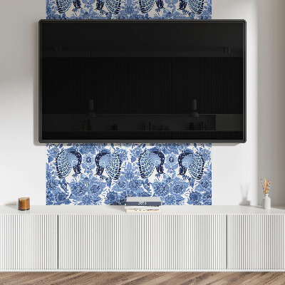 Obdĺžnikový panel na stenu Motív vtákov a kvetov