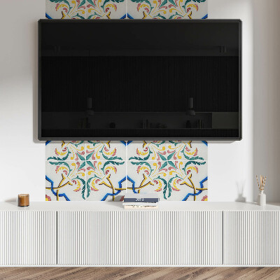 Obdĺžnikový stenový panel Rastlinné ozdoby v elegantnom štýle