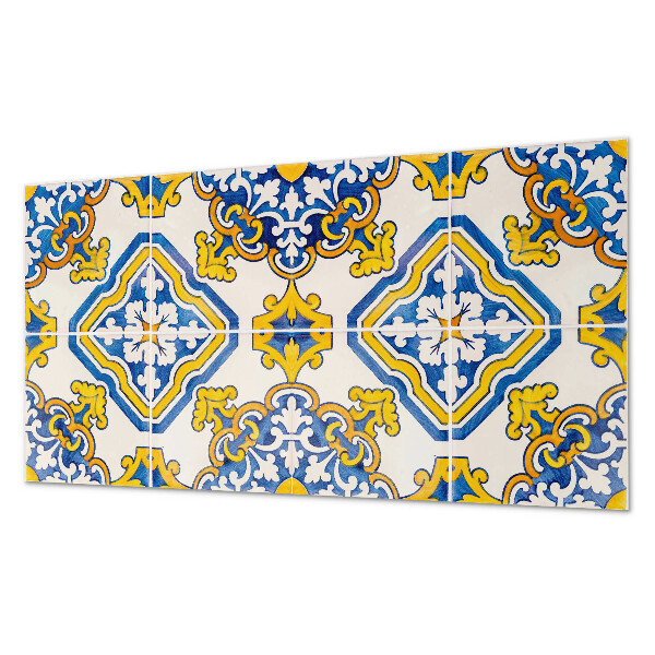 Obdĺžnikový stenový panel Kvetinová mozaika v umeleckom štýle